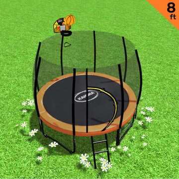 Kahuna 8ft Springless Trampoline with Basketball Set
